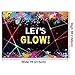 Funnytree 7X5ft Glow Neon Party Backdrop Colorful Laser Ray Splatter Photography Background Graffiti Spray Paint Disco Retro Dance in The Dark Night Photo Banner Decorations Photobooth Props