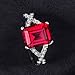 JewelryPalace Women's 4.6ct Created Red Ruby Promise Ring 925 Sterling Silver