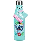 Disney Lilo and Stitch Official Licensed 15oz Metal Water Bottle with Screwtop Lid by Paladone, Kids Reusable Stainless Steel Canteen, Insulated Tumbler - Lilo and Stitch Gift Insulated Tumbler