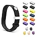 Fitbit Flex 2 Fastener Ring, MoKo [12 PCS] 10 Colours Replacement Silicone Secure Clasps ONLY for Fitbit Flex 2 Wristband, Fix the Tracker Fall Off Problem, Tracker and Wristband NOT Included