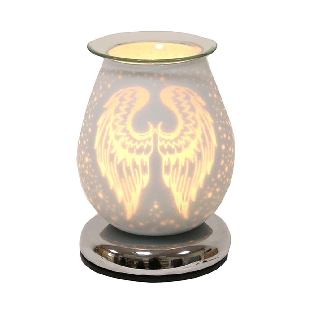 Aroma Accessories Touch Electric Wax Melt Burner - White Satin Angel Wings