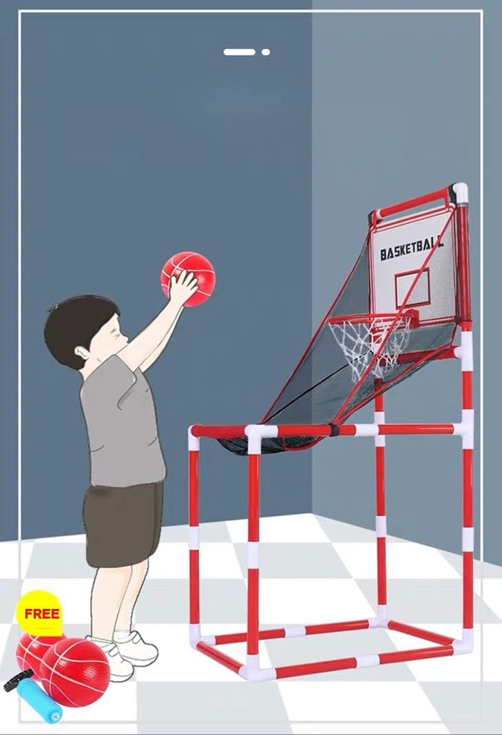 Ygo Basketball Arcade Game Basketball Hoop Shot Creator Indoor Basketball for Kids Home Basketball Court Includes 2 Balls and Inflator Adjustable Height : Sports & Outdoors