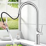 bedee Wasserhahn Küche mit 360° Schwenkbar, Ausziehbar Küchenarmatur mit 2 Modus