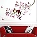 Carejoy Cute Monkey Pink Flower Blossom Tree Wall Art Decor Decal Nursery