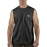 Carhartt Men's Relaxed Fit Heavyweight Sleeveless Pocket T-Shirt