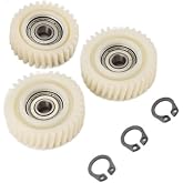 Rqhddpeij E Bike Motor Gear 47.3x13mm Oblique Planetary Gear 35 Teeth Helical Gears with 7.94mm Bearings Electric Bike Nylon Gear Compatible with E-Bike Hub Motor Parts
