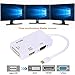 Mini DisplayPort(Thunderbolt) to HDMI VGA DVI Adapter, G-TING Mini DP Display Port Hub Converter Splitter Kit Support 4K HDMI for Apple MacBook Laptop TV PC Projector Google Chromebook Pixel