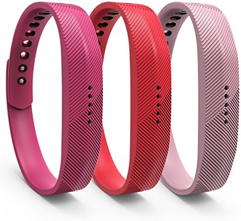 WindTeco Watch Band for Fitbit Flex 2, [3 PACK] Soft Replacement Sport Strap Band with Clasp for Flex 2 Wireless Activity Bracelet Wristband, Wrist Length 5.51"-8.11", No Tracker