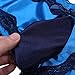 FEESHOW Men's Lace Bikini Briefs Sissy Pouch Underwear Hipster Crossdress Panties Blue Medium (Waistline 29.0-34.0