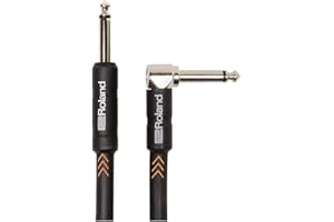 Roland Black Series Instrument Cable, Angled/Straight 1/4-Inch Jack, 5-Feet