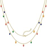CLASSYZINT Christmas Necklaces For Women Long Christmas Tree And Lights Charm Strand Necklaces…
