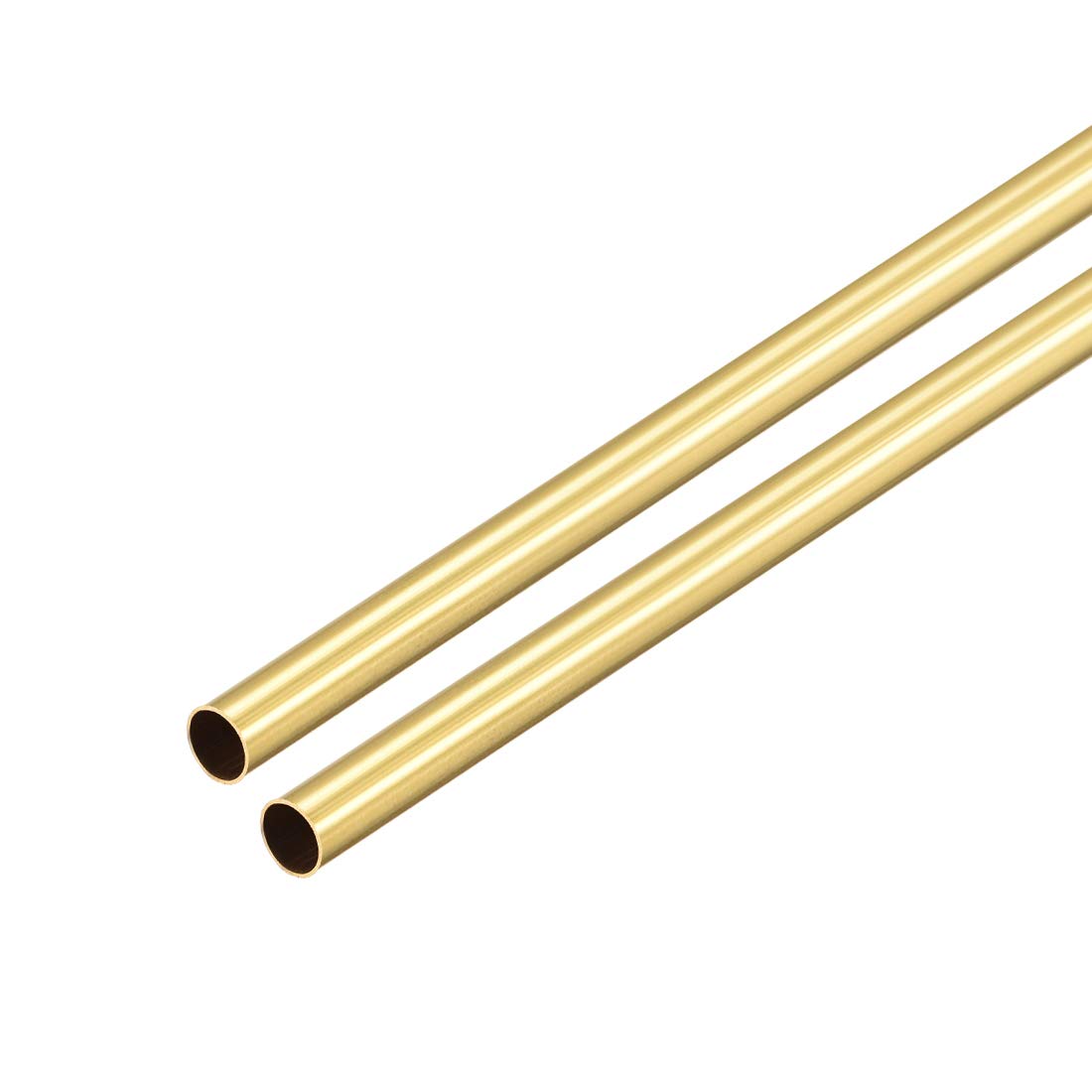 sourcing map Brass Round Tube, 300mm Length 4mm OD 0.2mm Wall Thickness, Seamless Straight Pipe Tubing 2 Pcs