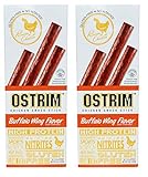 Ostrim Chicken Snack Stick Buffalo Wing Flavor High Protein Gluten Free Low Fat No Nitrates Meat Snack (Pack of 20), 1.5oz