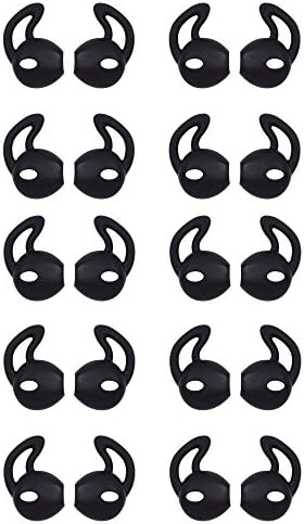 Tiehnom 20 Piece (10 Pair) Earpod Hooks Attachment for Apple iPhone EarPods 7 / 6 / 6S / 6 Plus/ 5S/ 5C/ 5 Earphones Headphones Earbuds (Black)