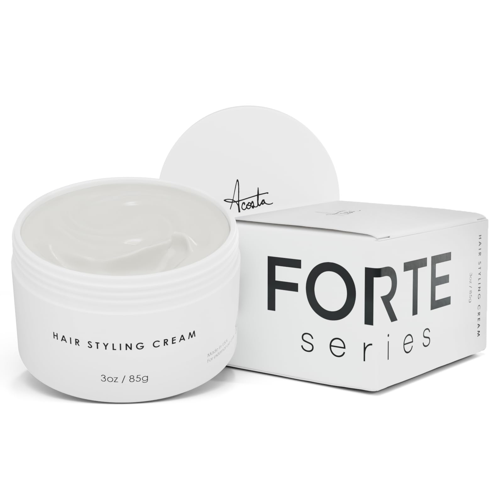 Photo 1 of Forte Series Hair Styling Cream, 3 oz, Medium Hold, Light Cream, Volumizing & Thickening Cream for Men, Water Soluble Hair Texturizer for Easy Washout