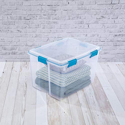 Sterilite 80 Quart Clear Plastic Stackable Storage Container Box Bin