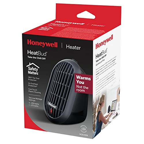 Honeywell HeatBud Ceramic Space Heater, Black Energy Efficient