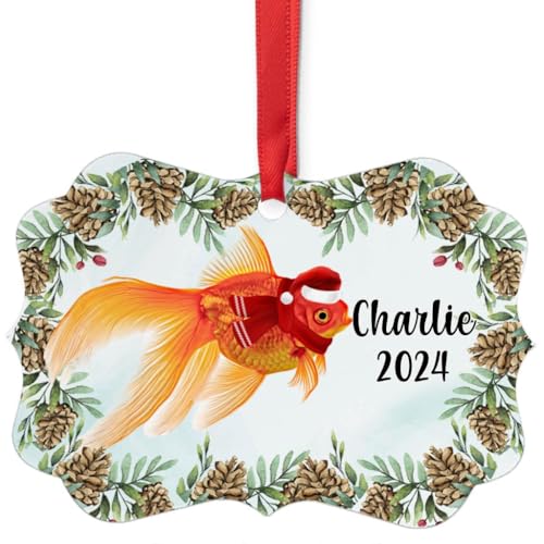 Veiltail Goldfish Christmas Ornament 2024