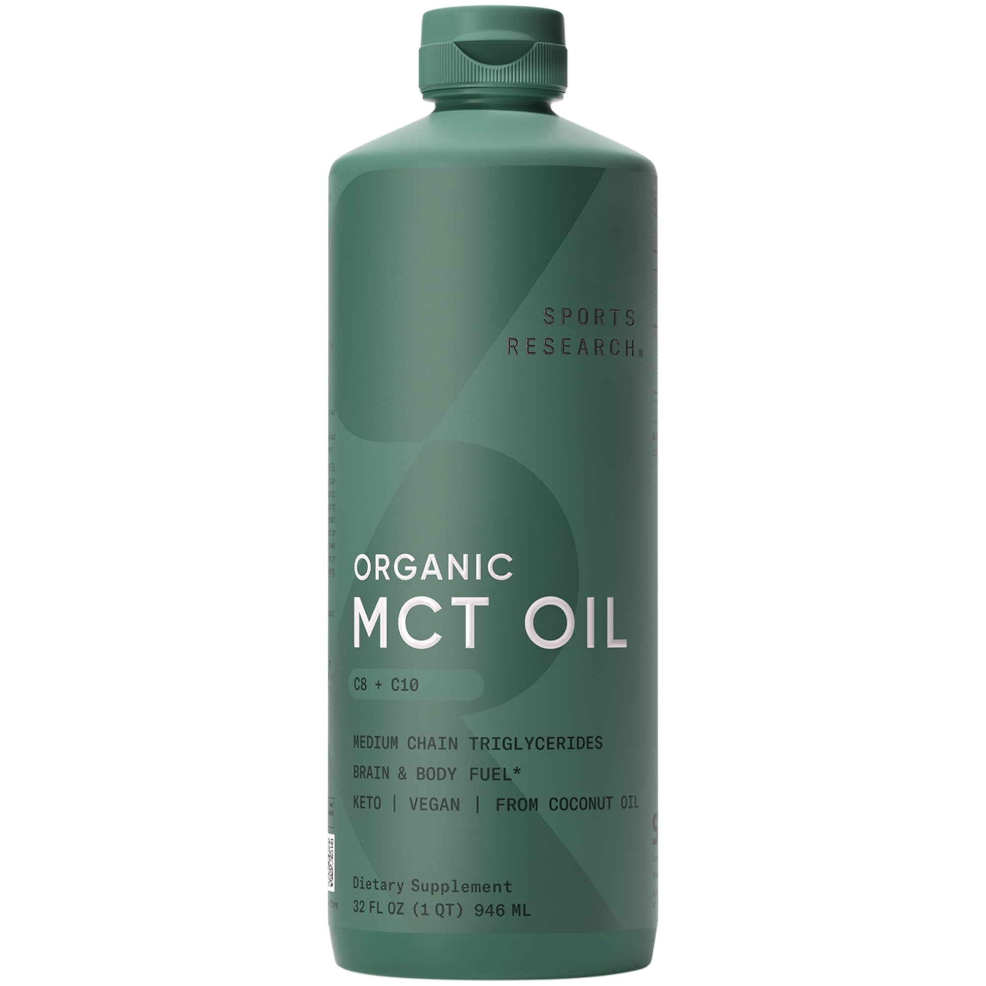 Organic MCT Oil Made from only Coconut (32oz) ~ Non-GMO Project Veified, Vegan, Keto and Paleo Diet Certified ~ Great for Coffee,Tea, Smoothies & Salad Dressings ~ Unflavored
