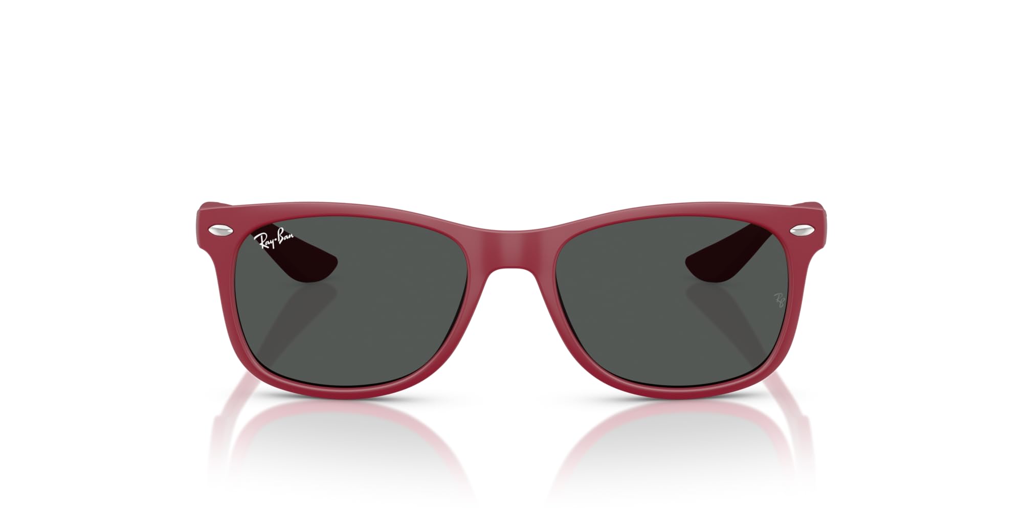 Ray-Ban RJ9052S New Wayfarer Square Sunglasses, Rubber Bordeaux/Dark Grey, 47 mm