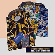 Suslo Couture Slim Fit Button Down Shirt Subscription Box: 3 Pack, Small