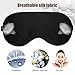 Eodo 100% Pure Silk Filled Eye Mask/Sleep Mask and Ear Plugs for Travel/Nap - Black (Black)