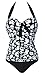 DANIFY 50s Elegant Inspired Retro Vintage One Piece Pin up Monokinis Swimsuit