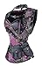 Charmian Women's Steel Boned Retro Goth Brocade Steampunk Bustiers Corset Top with Jacket and Belt Multicolored Large