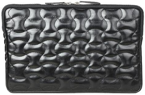 IvySkin Quilted iPad Pro Leather Sleeve Case Vintage Series Leather Pouch, Jet Black
