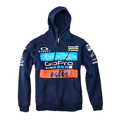 Troy Lee Designs Mens Team TLD KTM Fleece Hoody Zip Sweatshirt X-Large Navy