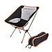 Ultralight Portable Folding Camping Chair with Carry Bag, Lightweight Compact Hiking Equipment for Outdoor Camp, Festivals, Backpacking Travel, Beach, Picnic, kid's Summer Camp (Orange)