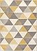 Well Woven Isometry Gold & Grey Modern Geometric Triangle Pattern 7'10