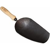 DeWit Forged Scoop Trowel - Heavy Duty Garden Tool with Extra Large Head, Tempered Boron Steel Blade &amp; Ash Hardwood Handle (13.5" Total Length, 0.7lbs)