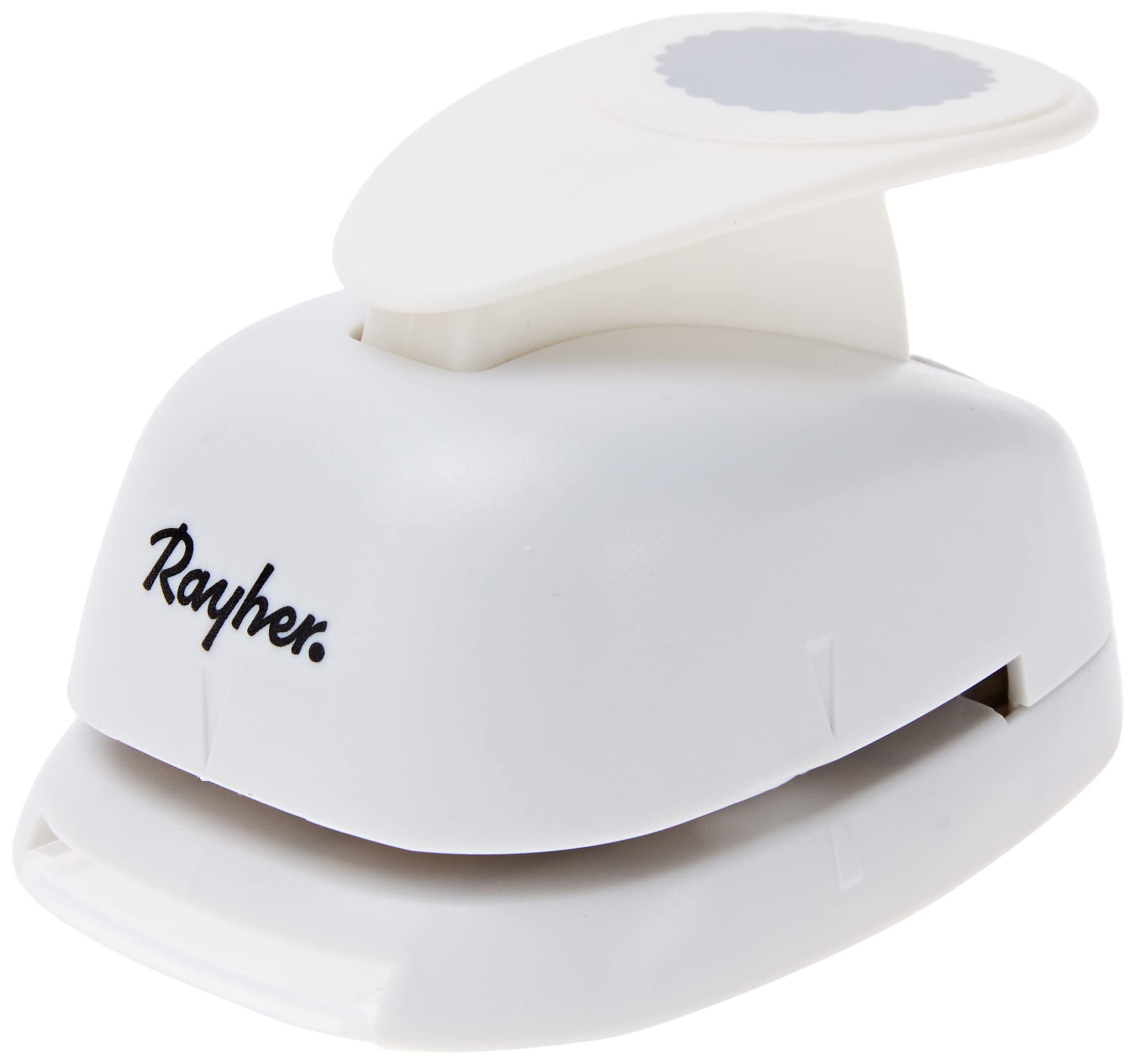 RAYHER Motive Puncher Oval with Deco Border, Orange, 3.81 cm