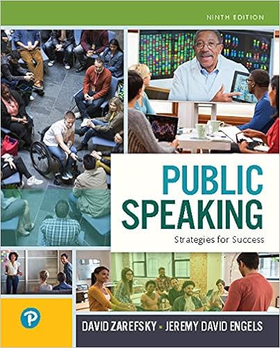 Public Speaking Strategies For Success Print Edition Zarefsky David Engels Jeremy 9780134853956 Books