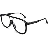 Dollger Blue Light Blocking Glasses Vintage Aviator, UV Protection Unisex Oversized Frames