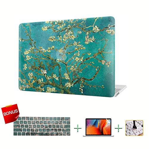 MacBook Case Laptop Case Flower Hard Shell Cover, Keyboard Cover, Screen Protector for MacBook Pro 15 Inch Case 2018 2017 2016 Release A1990/A1707 Touch Bar Models (Flower 7) - Thumbnail 7