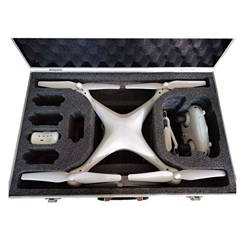 Aluminum Carrying Case for Holy Stone HS100/HS100G, Potensic T35 Drones, Extra Slot for Batteries, Propellers, Remote, Spare Accessories
