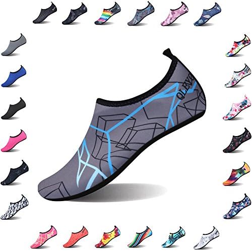 QLEYO Water Shoes Quick Dry Shoes for Men and Women Barefoot Skin Shoes Beach Water Shoes for Swim Yoga surf VDSX003-M4-45/46