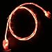 Flowing LED Glow in The Dark Light Up Visible Charging Cable Micro USB Compatible with Samsung Galaxy S3 S4 S5 Note HTC (Red)