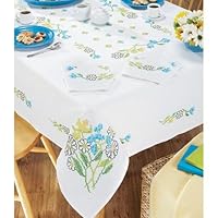 Heaven and Earth Designs Craftways Goldenrod Table Linens Stamped Cross-Stitch
