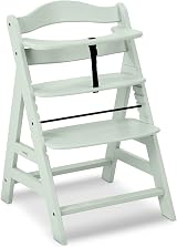 hauck Alpha+ Wooden High Chair Beechwood, 6 Months to Adult, 5-Point Harness