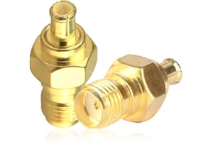 SMA to MCX Adapter TUOLNK SMA Female to MCX Male Coax Connector for Coaxial Cable Antenna 2pcs