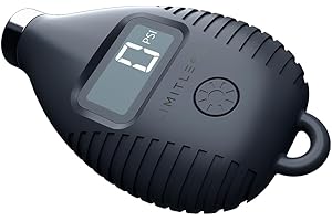 LIMITLESS INNOVATIONS Digital Talking Tire Gauge with Backlit LCD Digital Display, Audible Voice PSI Readout, LED Light and Keychain Hook (Black)