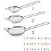 Kihappy Fine Mesh Stainless Steel Loose Tea Food Strainers with Handle for Kitchen Use Utensil, Silver, Set of 3
