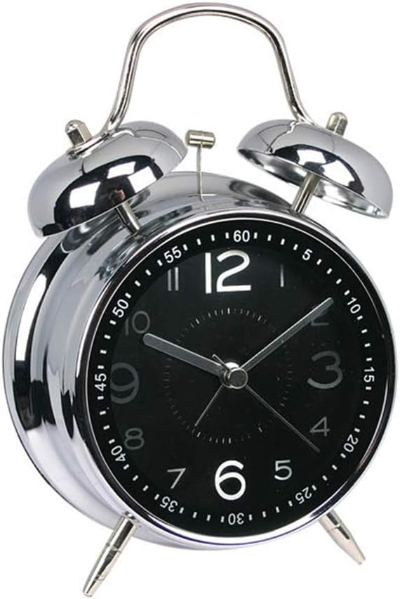 4"Metall Twin Bell Wecker, Retro Vintage Schreibtisch Tisch Nachttisch