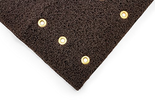 Camco 42967 Brown Premium Wrap Around RV Step Rug (PVC Material (22" x 23"))