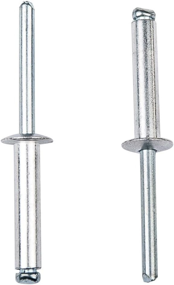 50 Rivets pop alu acier tête plate diamètre 6.4 mm longueur 22 mm