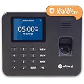 uAttend RE2000 Biometric Time Clock for Employees &ndash; Fingerprint + PIN Punching, Wi‑Fi Cloud Time &amp; Attendance System with Offline Storage, Payroll-Ready &ndash; Small Business Time Tracking