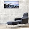 Wieco Art Portland Lighthouse Canvas Prints Wall Art Ocean Sunset Beach Seascape Pictures Paintings for Living Room…
